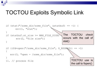 Toctou Attack Example E-Commerce Security - Application attacks - Server Attacks | PPT