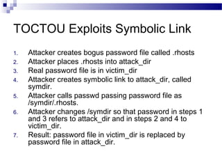 Toctou Attack Example E-Commerce Security - Application attacks - Server Attacks | PPT
