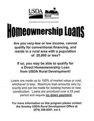USDA Home Loan Application buyer package