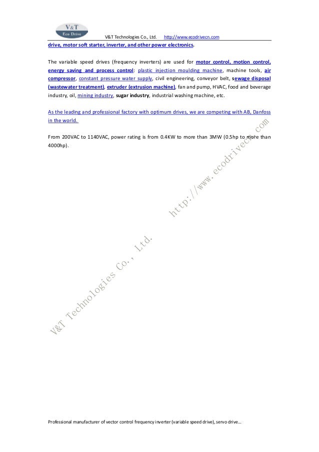 Application Case Of Variable Speed Drive For Multi Pump