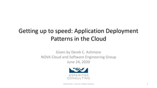 Application Deployment Patterns in the Cloud - NOVA Cloud and Software Engineering