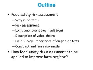 Application of food safety risk assessment in identifying effective control measures during the animal production phase