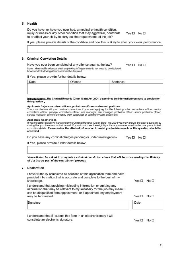 Applicationfor Employment 2