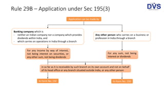 Application for Lower/No Withholding of Tax: Sec 195 (2) & (3) | PPTX