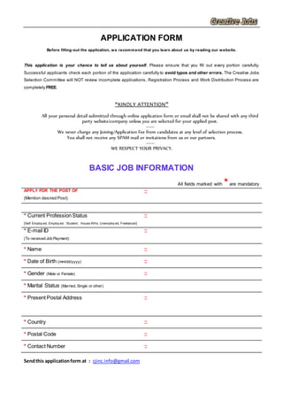 Application form | DOC