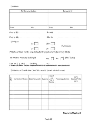 Application format nit | PDF