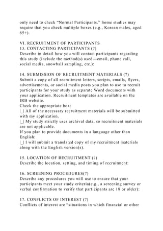 APPLICATION FOR THE USE OF HUMAN RESEARCH PARTICIPANTSIRB AP.docx