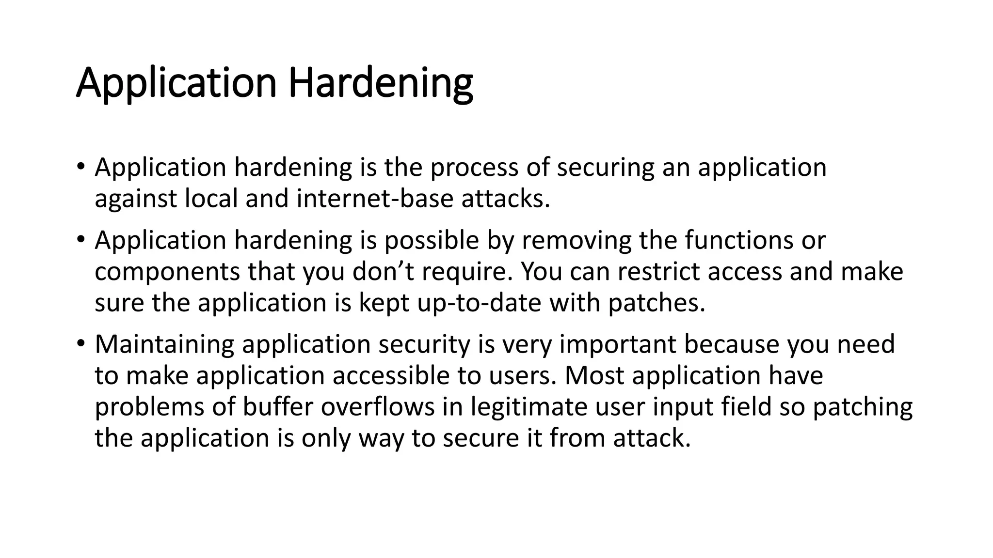 Application hardening | PPTX