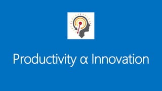Productivity α Innovation
 