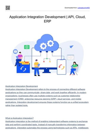 Application Integration Methods Application Integration Development - Exiga Software Solution | PDF