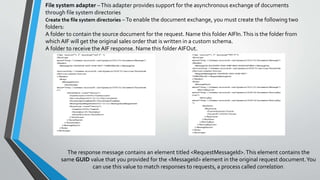 Create Service > System Administrator->Setup-> Services and Application Integration Framework->Inbound Port.
>Press Service Operation button and select SalesSalesOrderService.Create.
>Select Customize documents check box and click Data policies button . Select custAccount and
ItemId element.
>Activate newly created service.
 