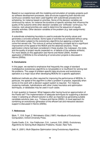 Application Issues For Multiobjective Evolutionary Algorithms | PDF