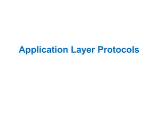 Application Layer
Functionality and
Protocols
Application Layer Protocols
 