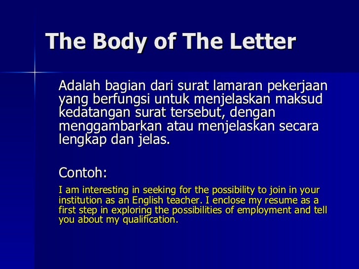 materi application letter ppt