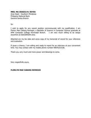 application letter sample government philippines