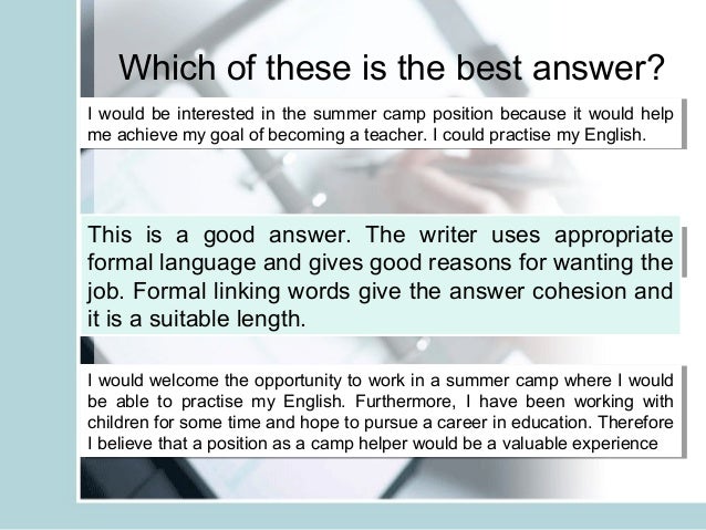 application letter 1 good reasons for applying for a job