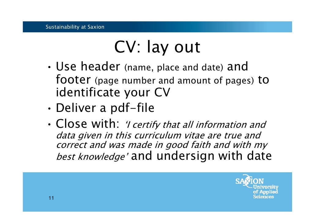 cv header and footer
