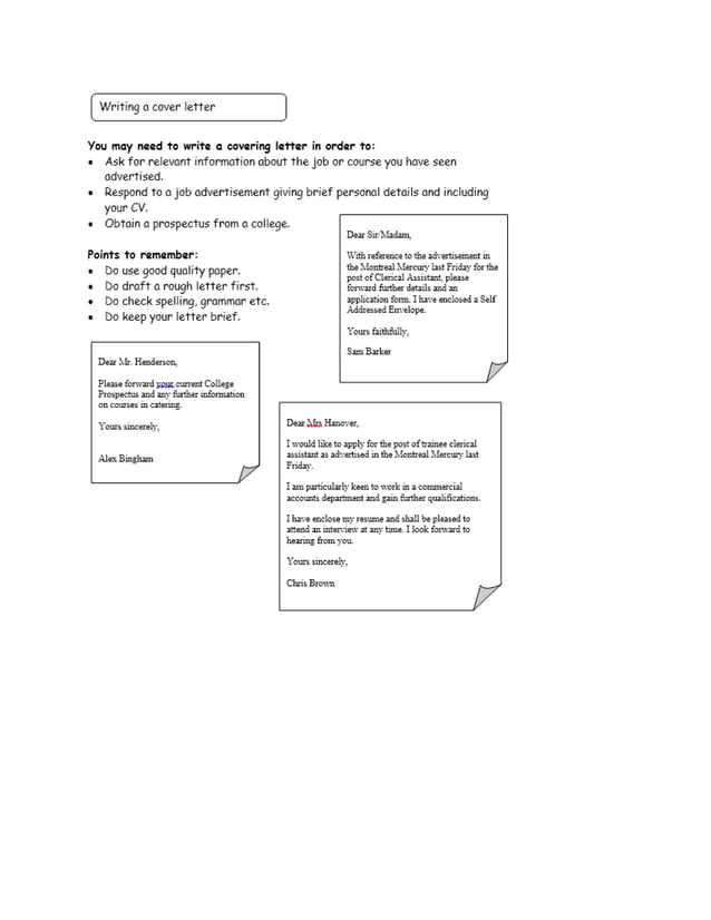 Application letter lesson plan