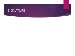 SIGNATURE
 