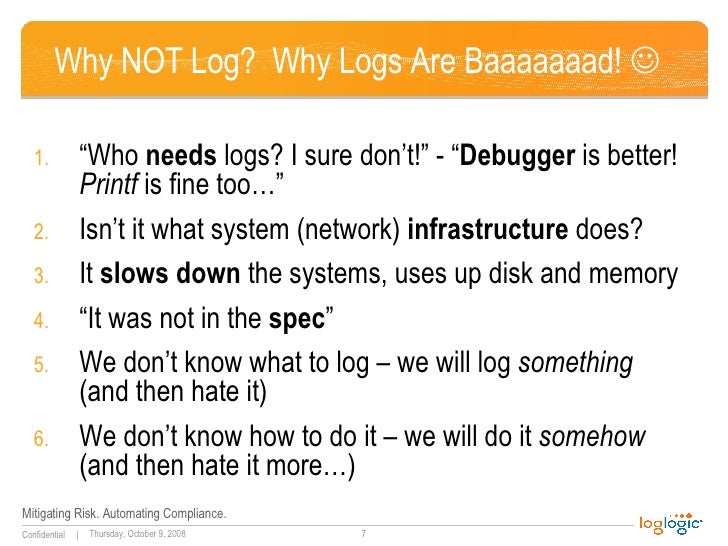 application logs