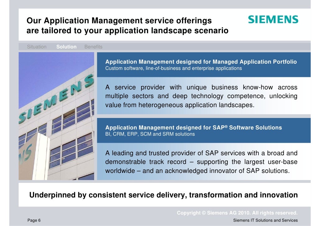 Application Management by Siemens