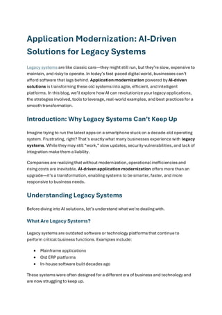 Application Modernization AI-Driven Solutions for Legacy Systems.pdf