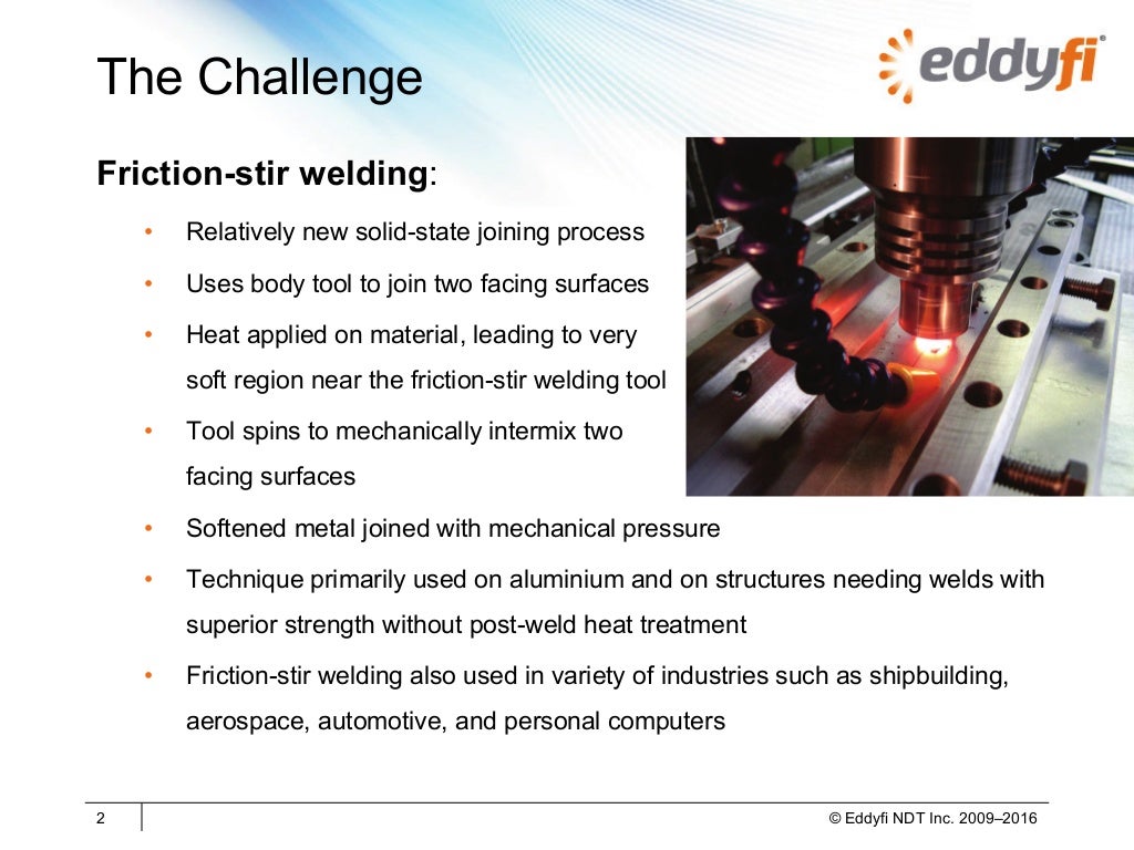 Detecting in FrictionStir Welds with Eddy Current