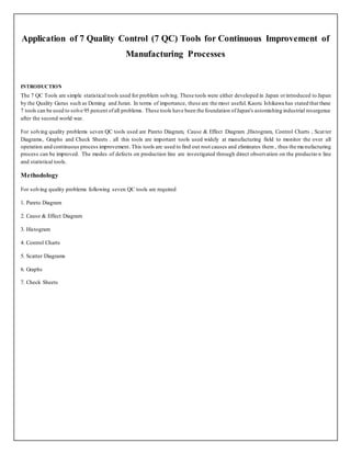 7 QC quality control (7 QC) tools for continuous improvement of ...