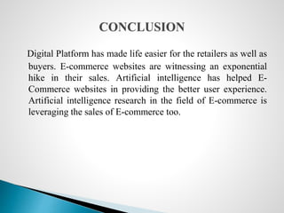 Application of Artificial Intelligence in E-commerce | PPTX