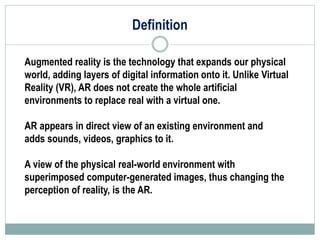 Application of augmented reality in libraries | PPTX