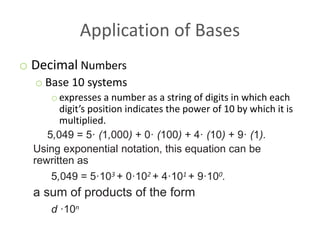 Application of bases | PPTX