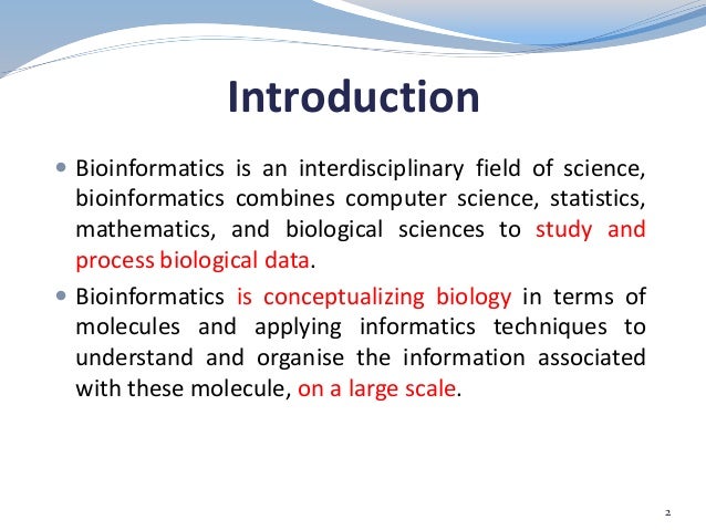 Application Of Bioinformatics