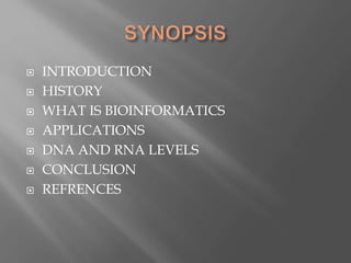 Bioinformatics, application by kk sahu sir | PPTX