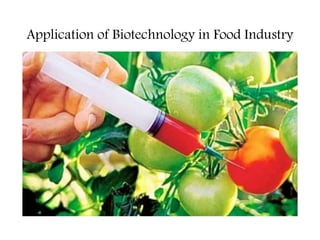 Application of Biotechnology in Food Industry
 