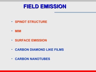 Application of carbon nanotube in fed display | PPT