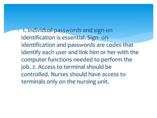Application of computers in nursing | PPTX