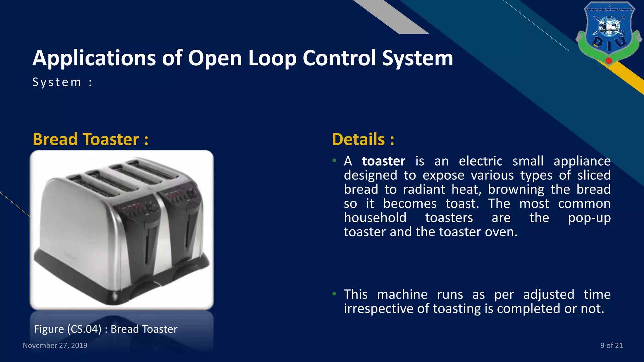 Application of control system | PPTX