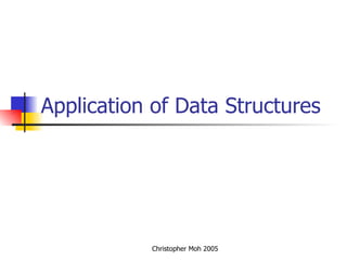 Application of Data Structures 