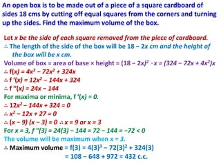 Application of derivatives | PPTX