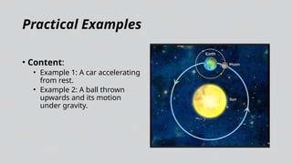 APPLICATION OF DERIVATIVES ONLY IN VELOCITY AND ACCELERATION | PPTX