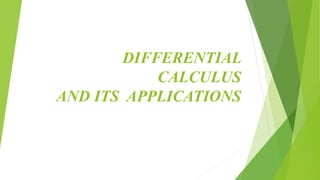 Application of differentiation | PPTX | Physics | Science