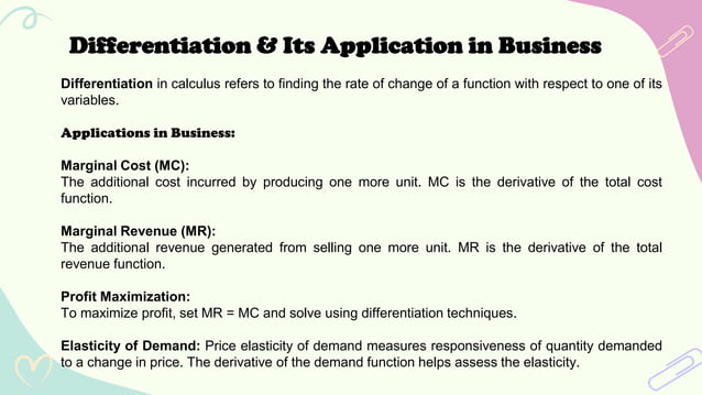 Application of Differentiation and integration in Business Mathematics.pdf