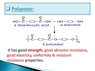 Application of different types of polymer in textile sector | PPTX