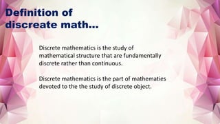 Application of discrete math in real life | PPT