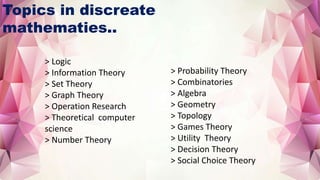 Application of discrete math in real life | PPT