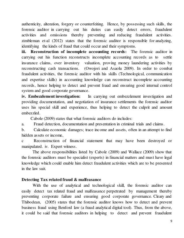 Forensic investigation in auditing picture