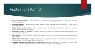 Application of genetic algorithm | PPTX
