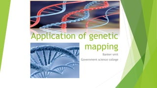 Application of genetic
mapping
Banker smit
Government science college
 