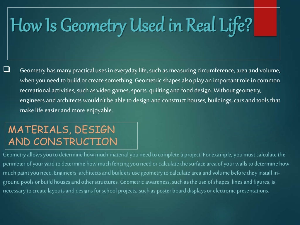 Application of geometry in real life