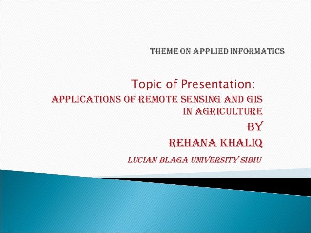 Phd thesis in remote sensing and gis